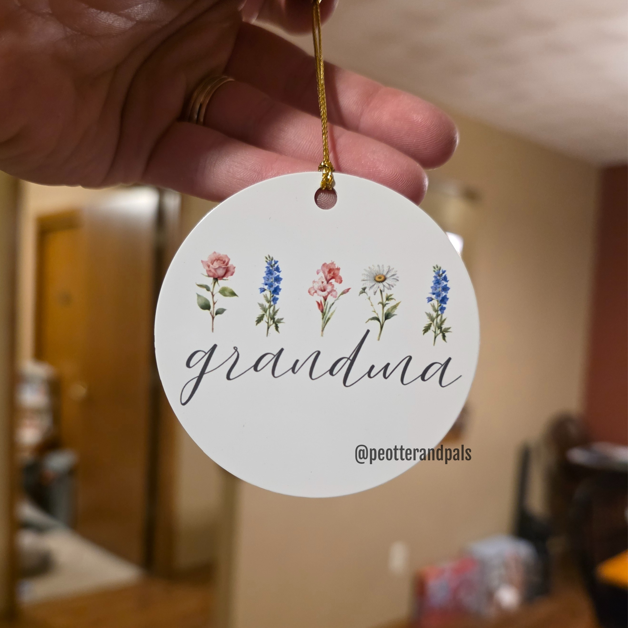 Custom Birth Flower Ornament